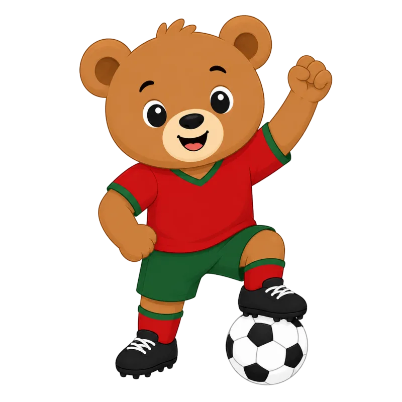 Football Mascot Morocco Stickdatei – Kinder