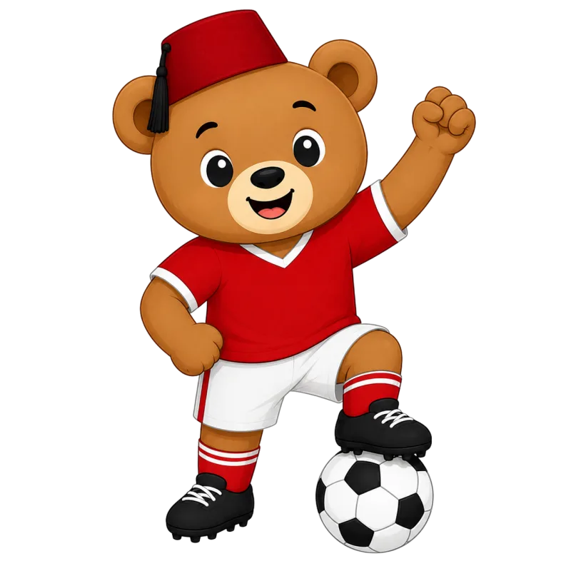 Football Mascot Turkey Stickdatei – Kinder