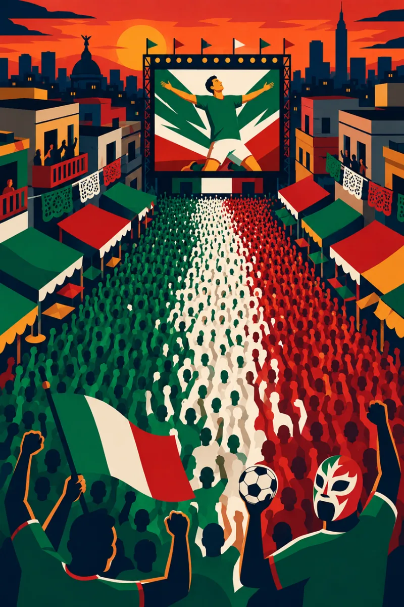 Mexico Football Fans Stickdatei – Sport