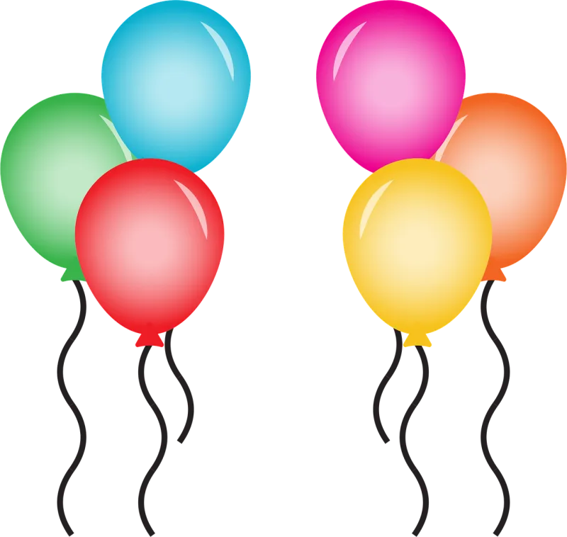 Balloon Party Decoration Stickdatei – Kinder