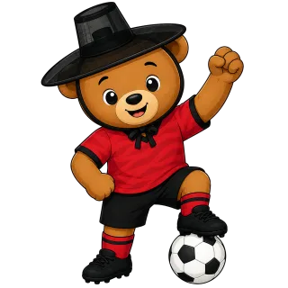 Football Mascot Bear Stickdatei