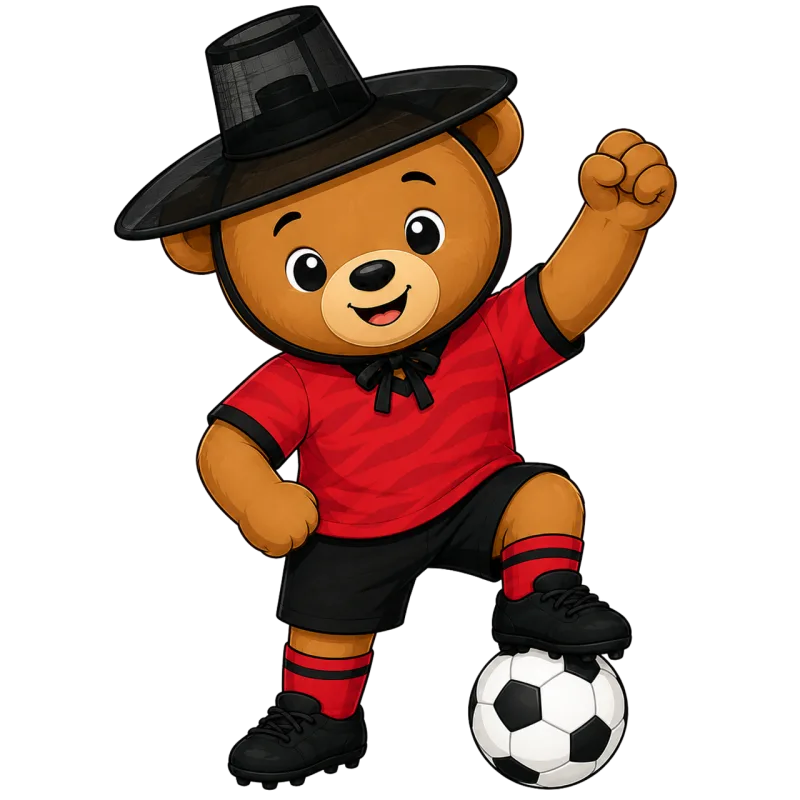 Football Mascot Bear Stickdatei – Sport