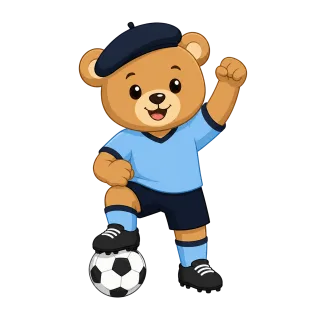 World cup Football Mascot Stickdatei – Kinder
