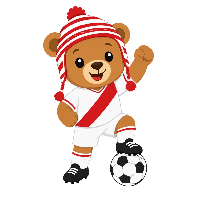 Football Mascot Bear Stickdatei – Kinder