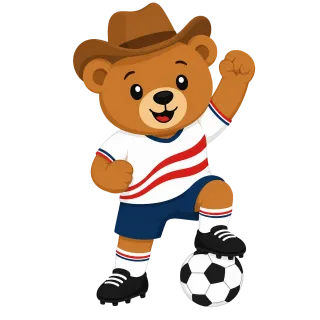 Mascot Bear Football Stickdatei
