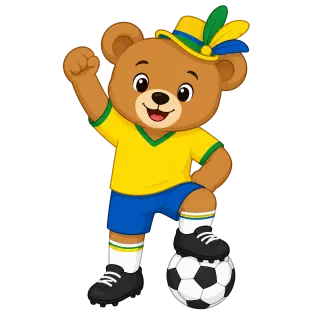 World cup Football Mascot Stickdatei – Kinder