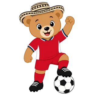 Football mascot Bear mascot Pintao hat Stickdatei