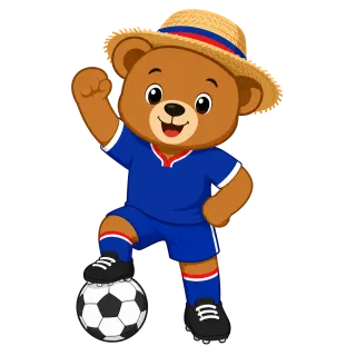 Mascot Football mascot Teddy bear Stickdatei