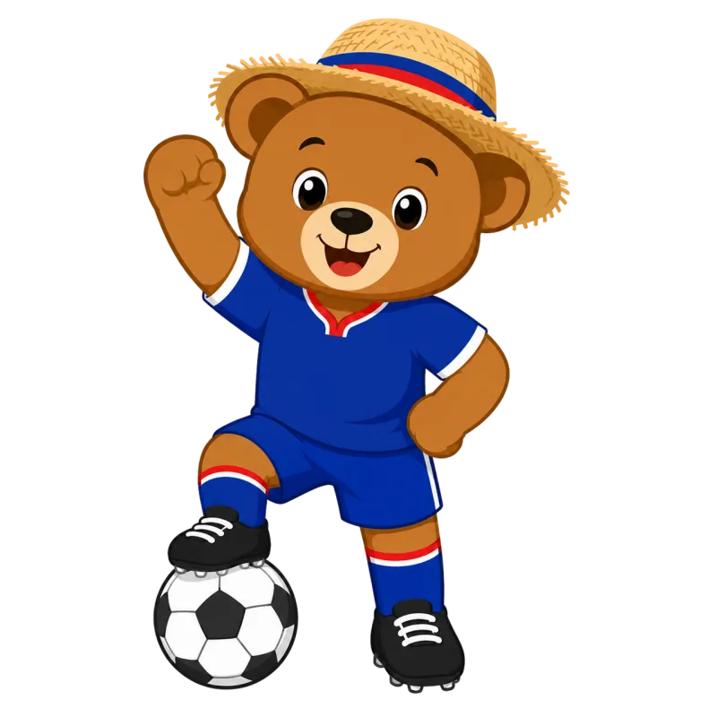 Mascot Football mascot Teddy bear Stickdatei – Kinder
