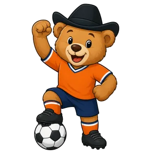 Football Mascot Bear Stickdatei
