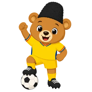 Football Mascot Bear Stickdatei – Kinder
