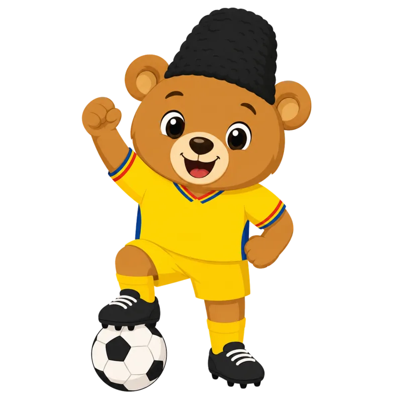 Football Mascot Bear Stickdatei – Kinder
