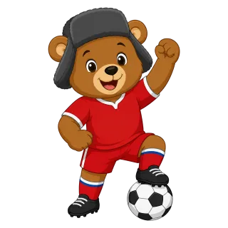 Mascot Football Teddy Stickdatei – Kinder