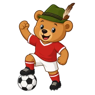 Bear Mascot Football Stickdatei