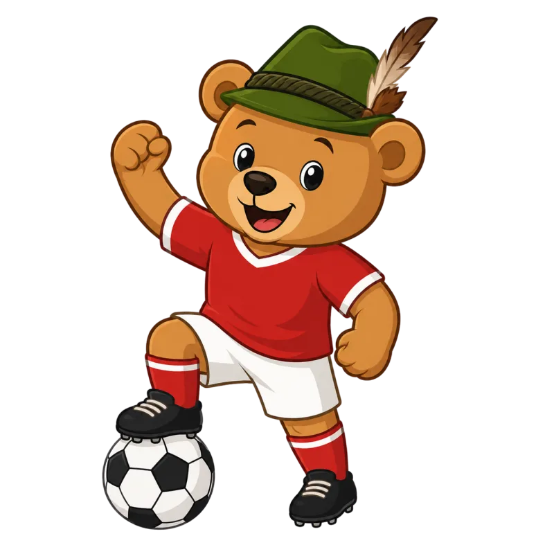 Bear Mascot Football Stickdatei – Kinder