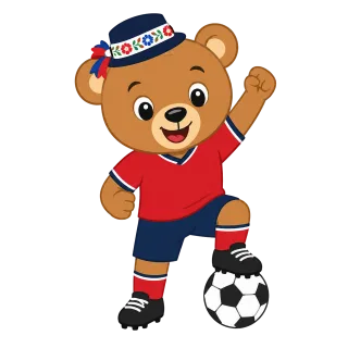 School Mascot Red jersey Stickdatei – Kinder