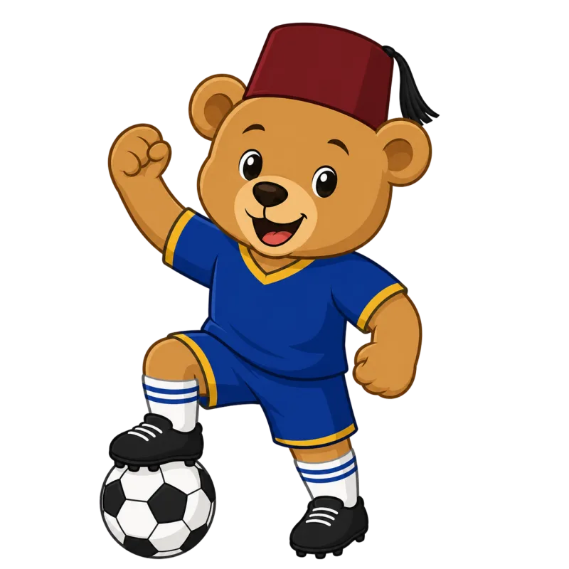 Mascot Football Teddy bear Stickdatei – Kinder