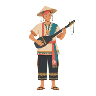 People Traditional clothing Musical instrument Stickdatei