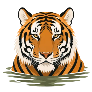 Tiger Tiger face Big cat Stickdatei