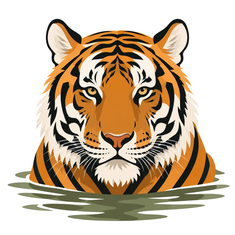 Tiger Tiger face Big cat Stickdatei – Sport