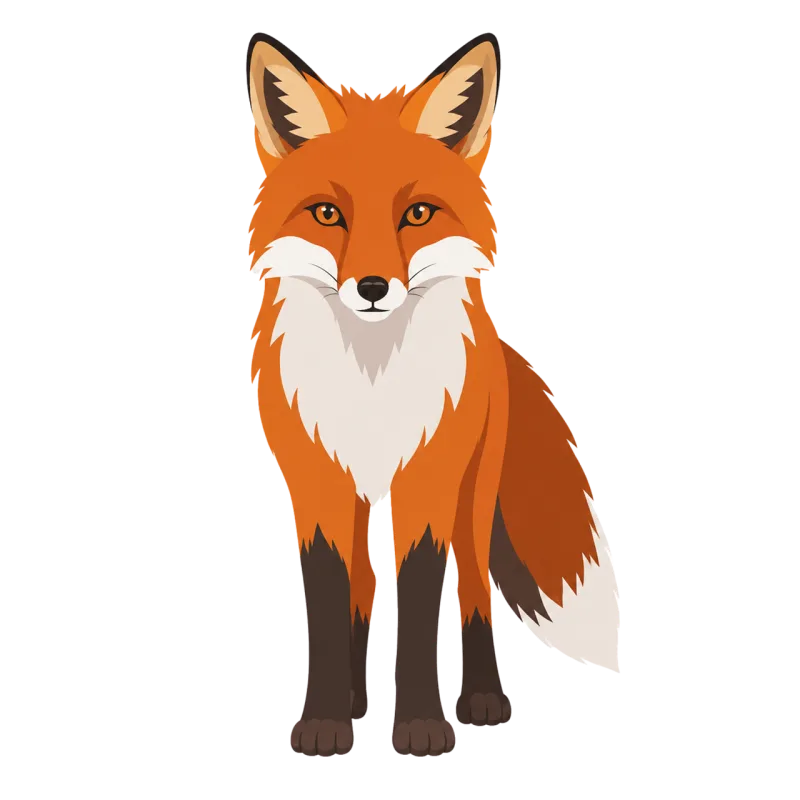 Fox Wild animal Stylized Stickdatei – Tiere