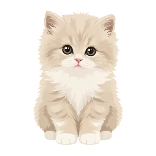 Kitten British longhair Nature Stickdatei – Kinder