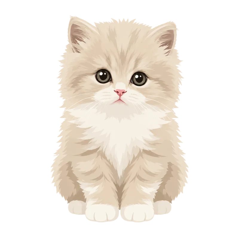 Kitten British longhair Nature Stickdatei – Kinder