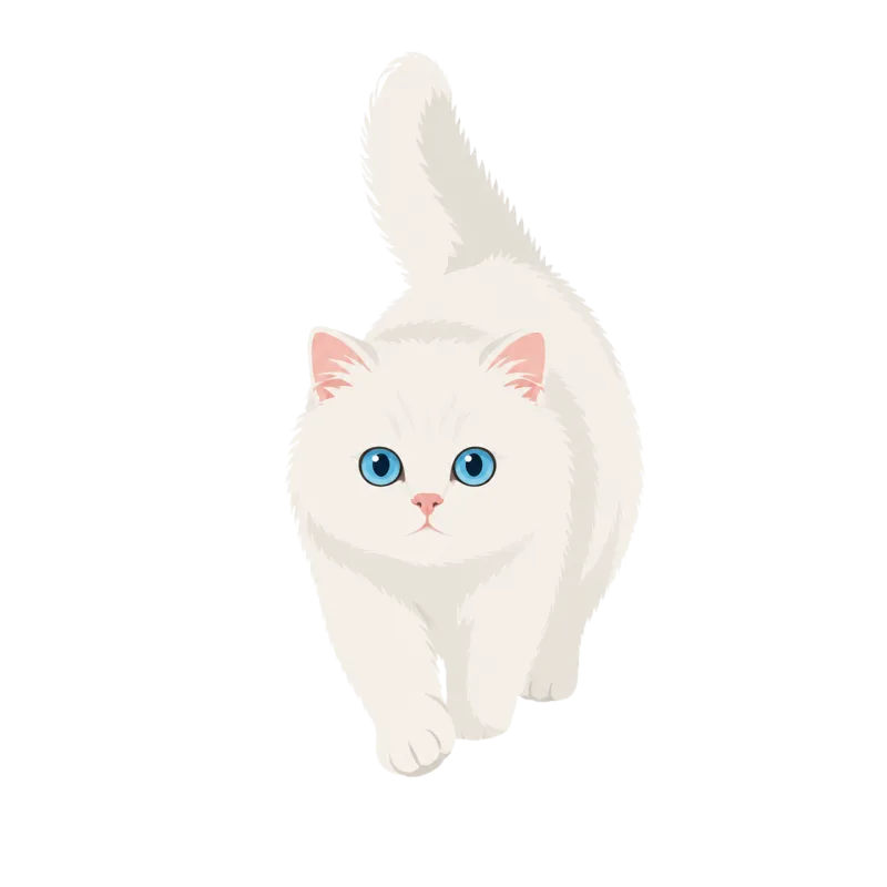 Cat Kitten White cat Stickdatei – Tiere