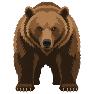 Brown Grizzly bear Animal Stickdatei