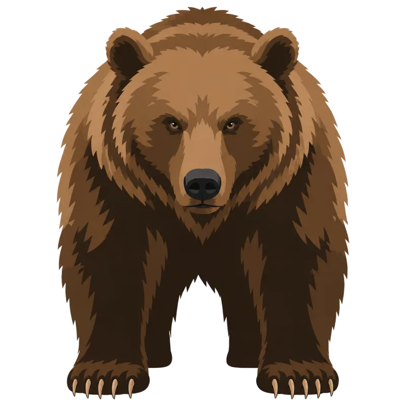 Brown Grizzly bear Animal Stickdatei – Tiere
