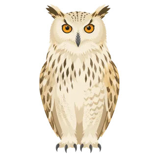 Owl Eagle owl Bird of prey Stickdatei