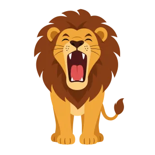 Lion Lion mascot Wild animal Stickdatei