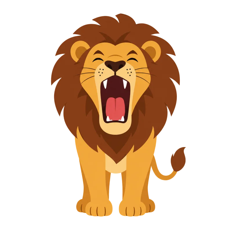 Lion Lion mascot Wild animal Stickdatei – Tiere