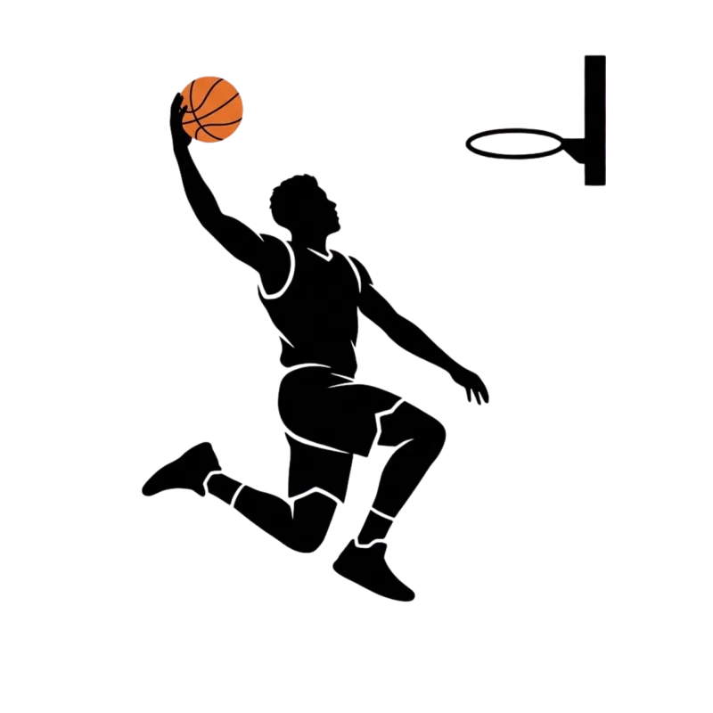 Basketball Dunk Black silhouette Stickdatei – Sport
