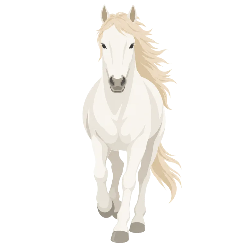 White horse Horse Nature Stickdatei – Tiere