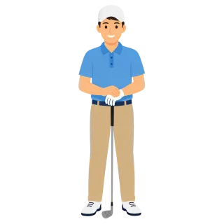 Golfer Golf Cartoon Stickdatei