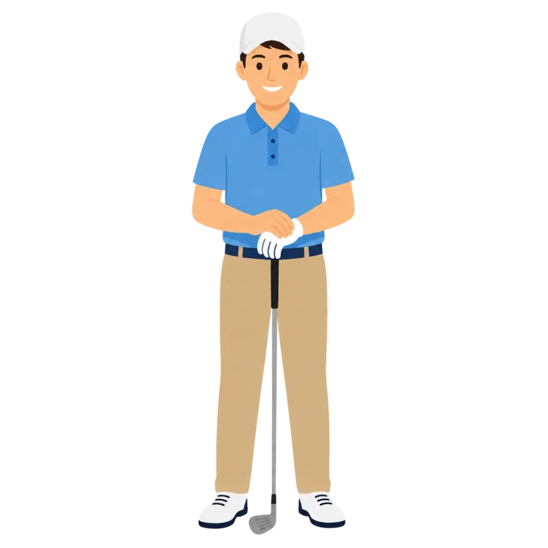 Golfer Golf Cartoon Stickdatei – Sport