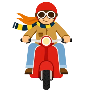 Scooter Red Person Stickdatei
