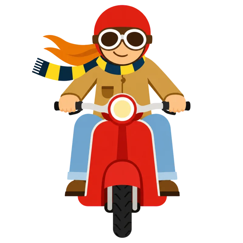 Scooter Red Person Stickdatei – Fahrzeuge