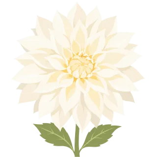 Dahlia Cream flower Petals Stickdatei – Kinder