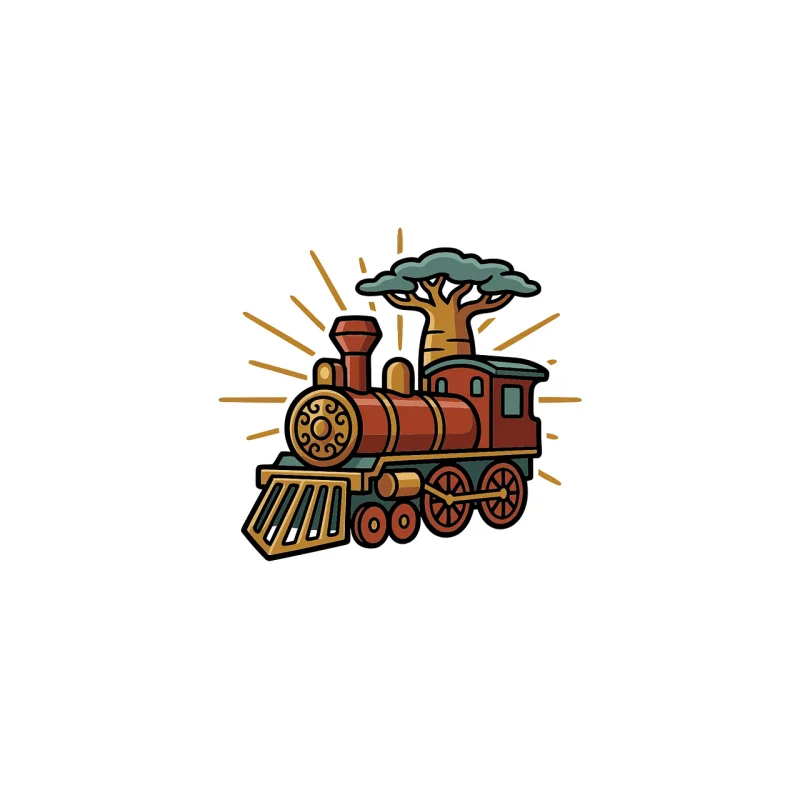 Train Nature Steam-train Stickdatei – Kinder