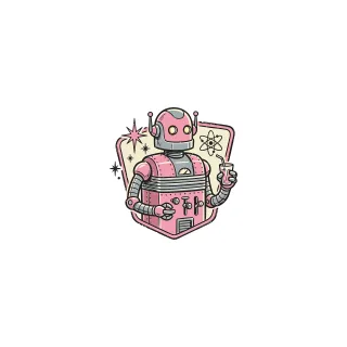 Robot Pink Science Stickdatei