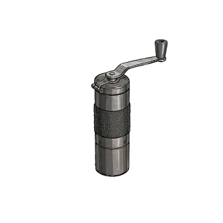 Hand grinder Steel design Kitchen appliance Stickdatei