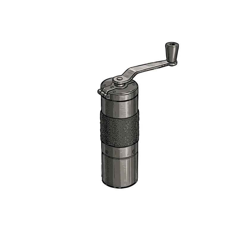Hand grinder Steel design Kitchen appliance Stickdatei – Essen & Trinken
