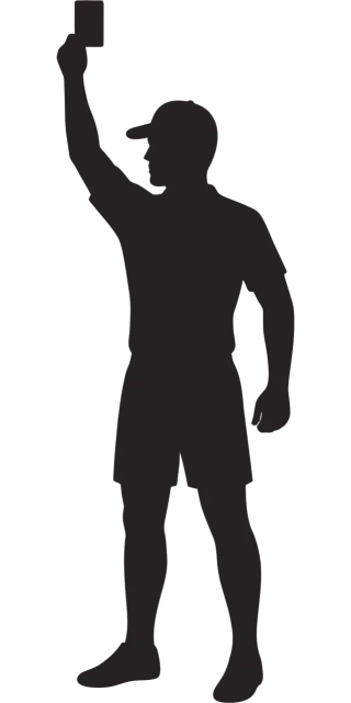 Referee Football Black silhouette Stickdatei