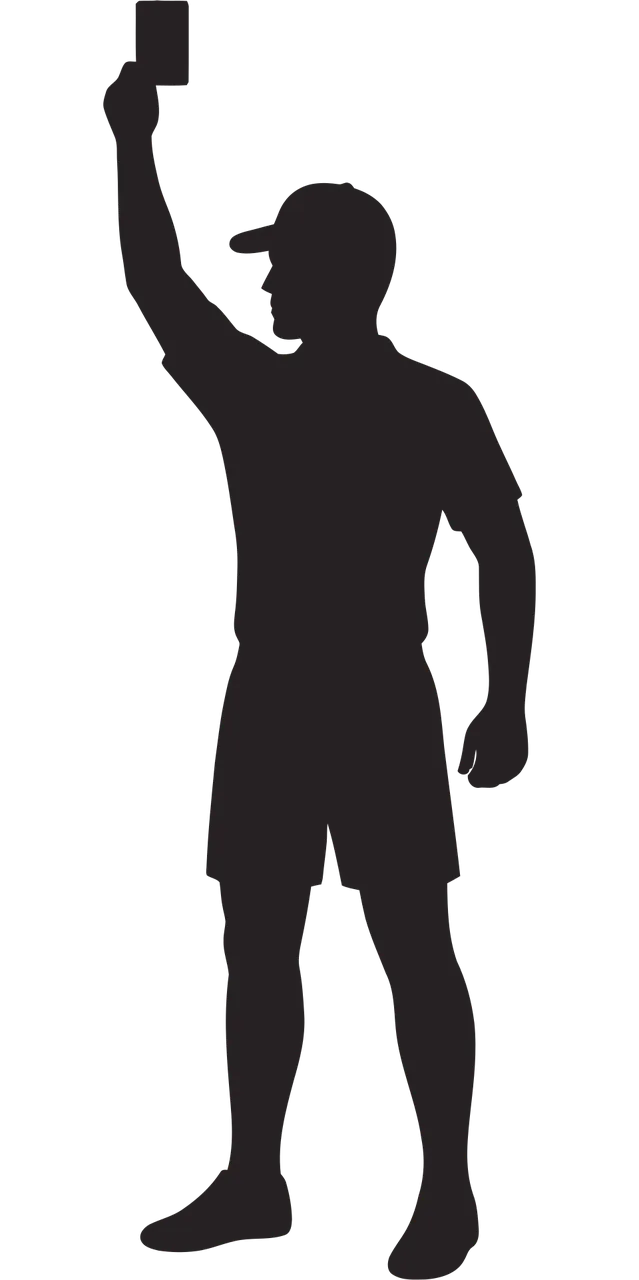 Referee Football Black silhouette Stickdatei – Sport