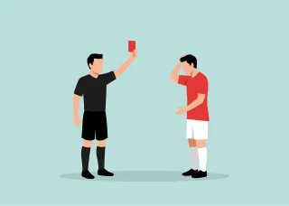 Soccer Red card Referee Stickdatei