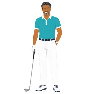 Golfer Golf Sport Stickdatei