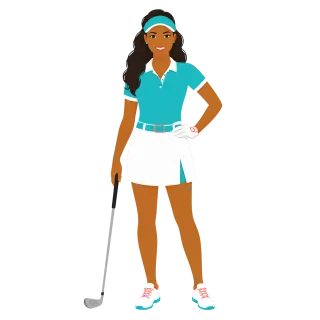 Golfer Female golfer Sport Stickdatei