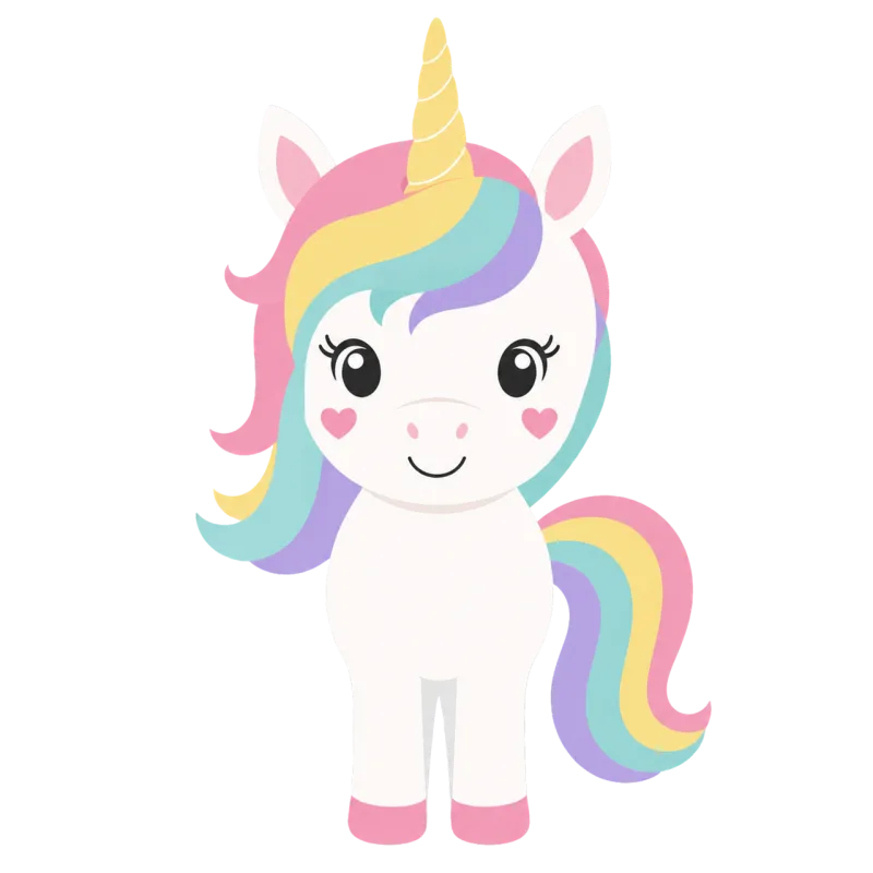 Unicorn Cute Fantasy Stickdatei – Kinder